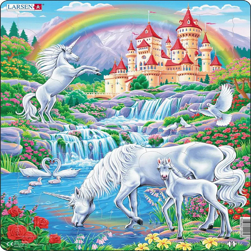 Larsen Unicorn 32 Piece Children's Educational Jigsaw Puzzle Image