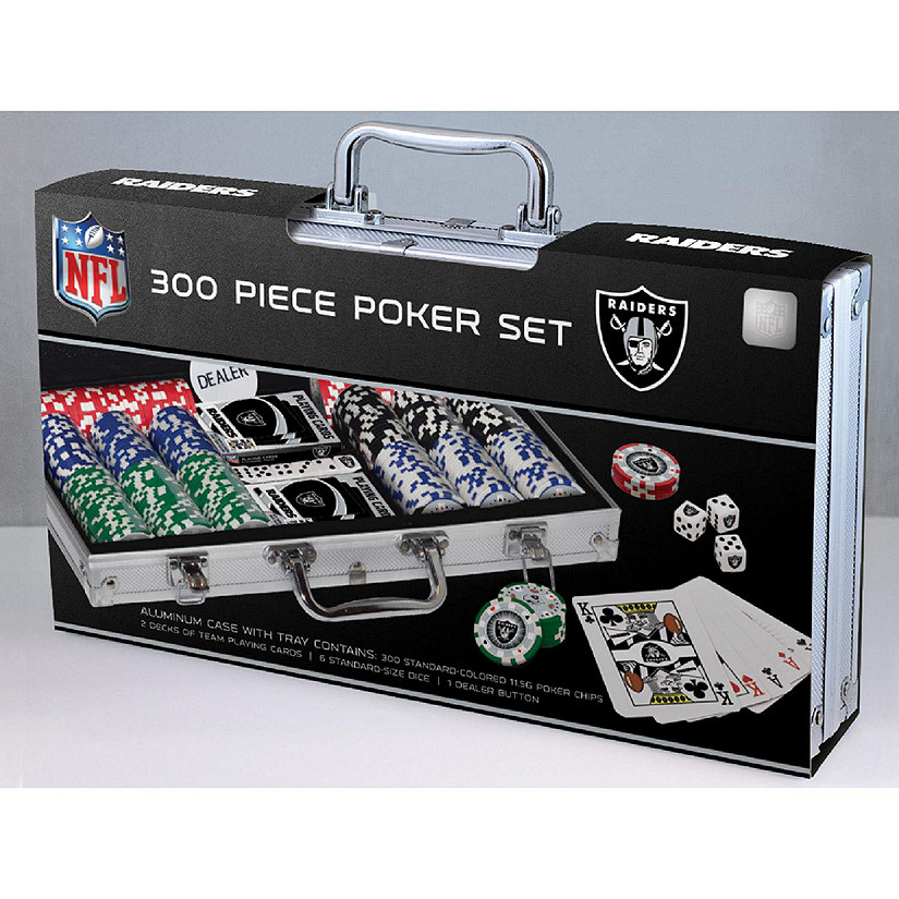 Las Vegas Raiders 300 Piece Poker Set Image