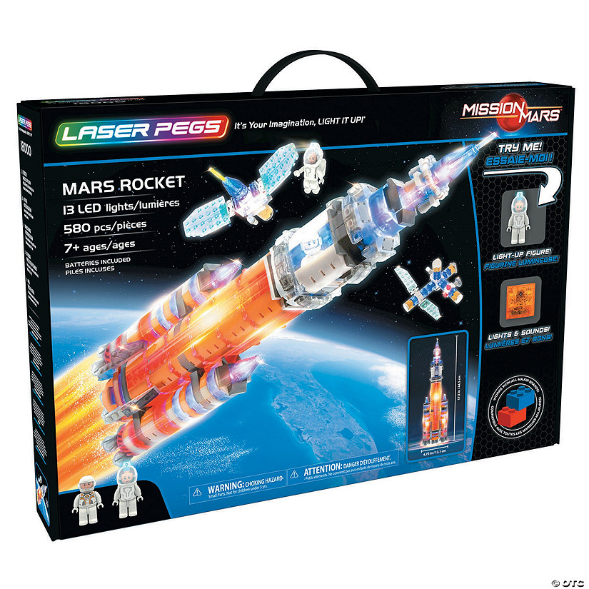 Laser Pegs: Mars Rocket Image