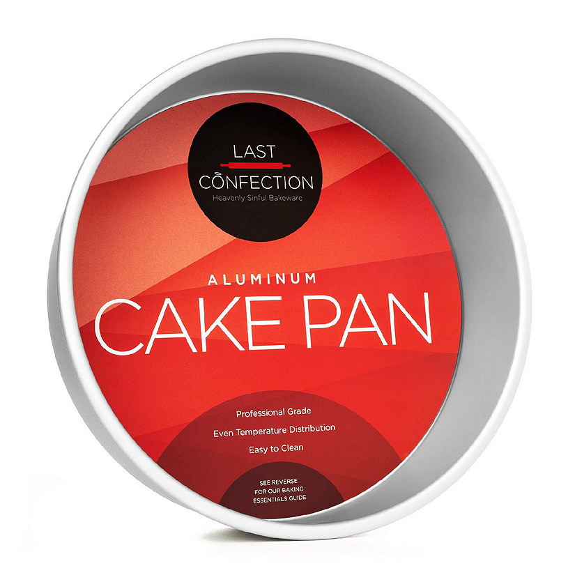 Last Confection 10" x 3" Deep Round Aluminum Cake Pan Baking Tin - Professional Bakeware Image