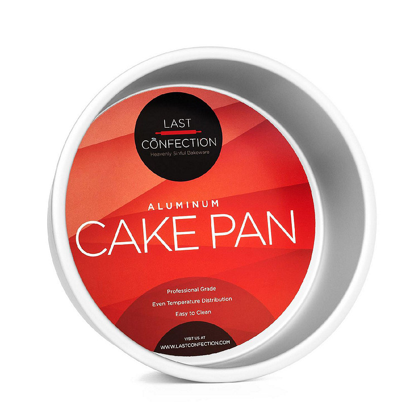 Last Confection 7" x 3" Deep Round Aluminum Cake Pan Baking Tin - Professional Bakeware Image