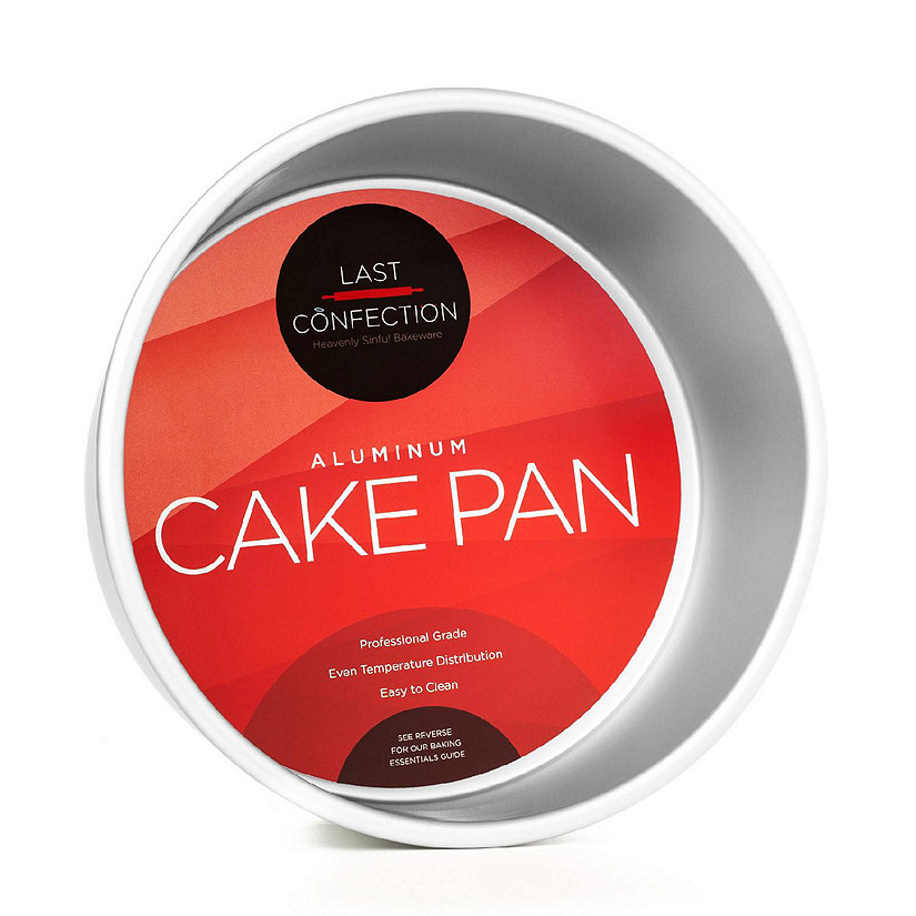 Last Confection 8" x 4" Deep Round Aluminum Cake Pan Baking Tin - Professional Bakeware Image