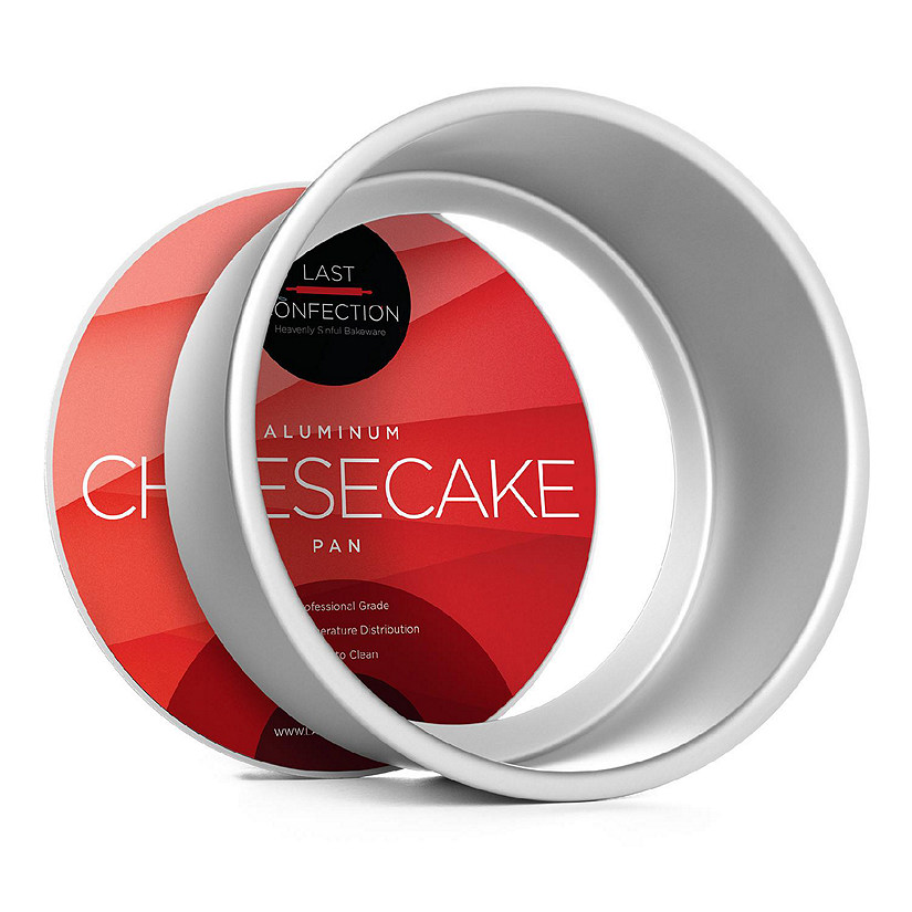 Last Confection Professional 8" x 3" Deep Cheesecake Pan - Aluminum Cake Baking Tin Image