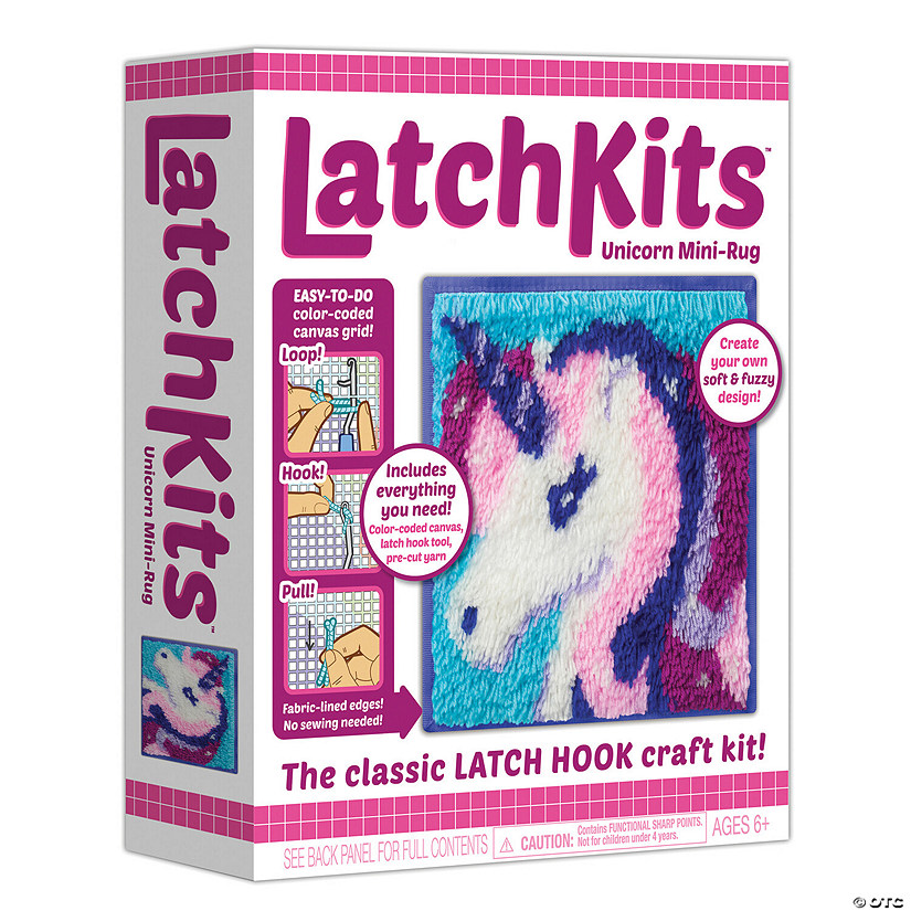 LatchKits Latch Hook Craft Kit: Unicorn Image