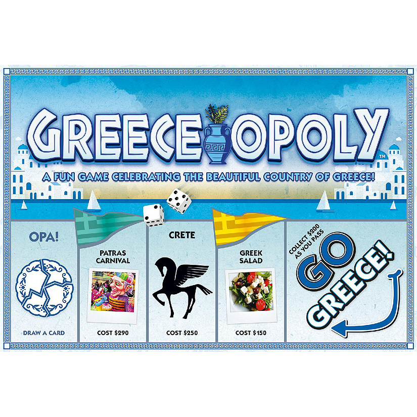 Late For The Sky: Greece-Opoly Monopoly Board Game Image