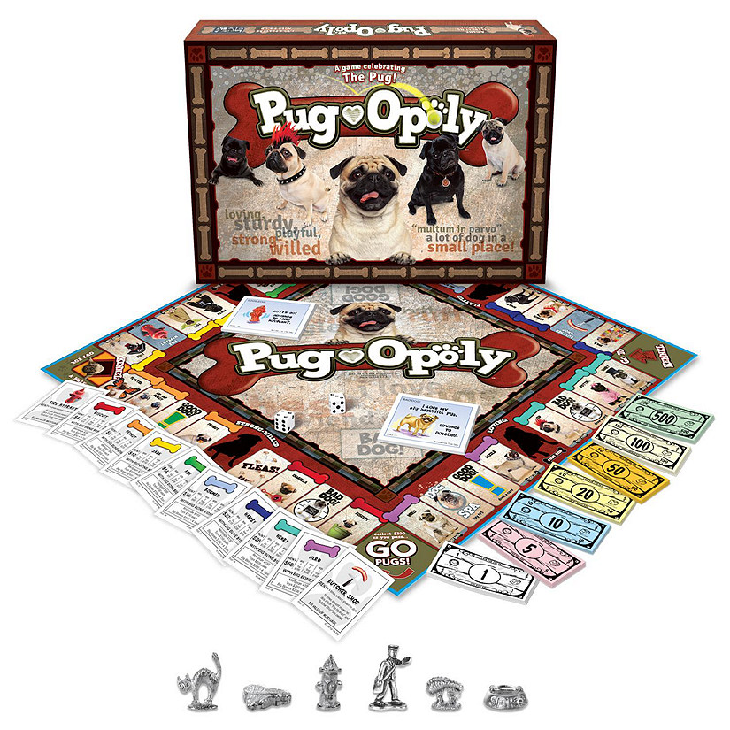 Late for the Sky: Pug-Opoly Monopoly Board Game Image