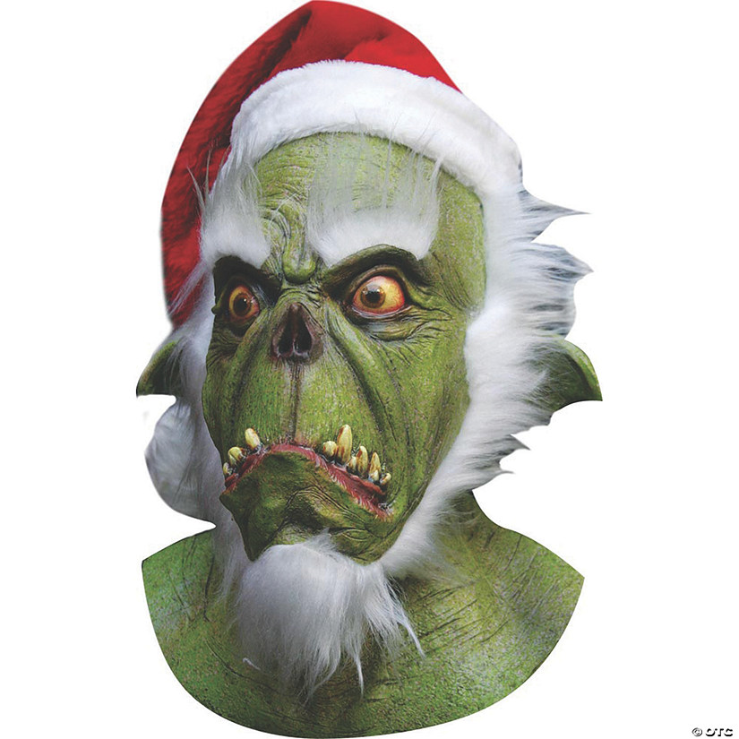 Latex Green Santa Mask Image