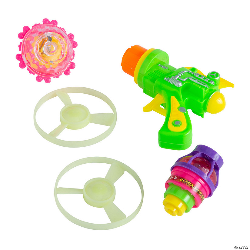 Launch IT Glow-in-the-Dark Light-Up UFO Gyro Flyers - 6 Pc. Image