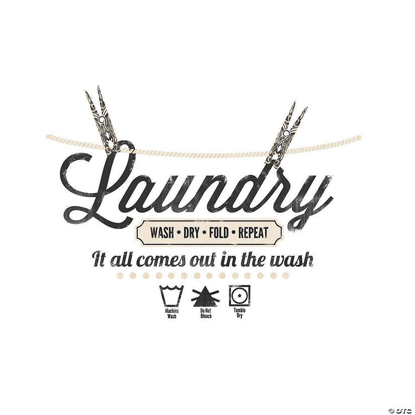 Laundry Quote Peel And Stick Wall Decals Oriental Trading