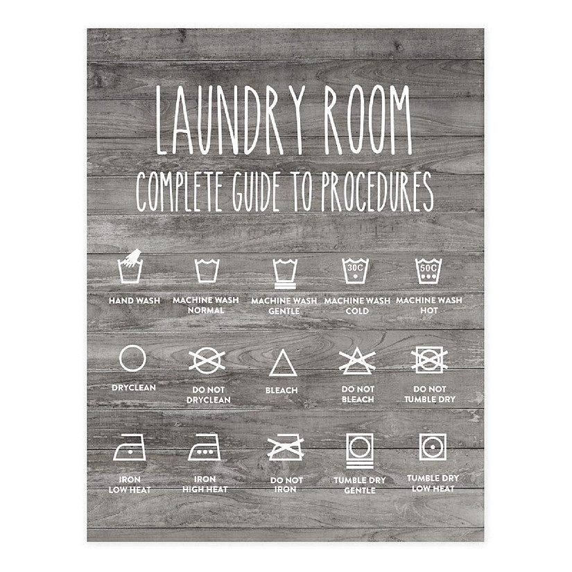 Laundry Room Procedures Guide 8.5x11in Image