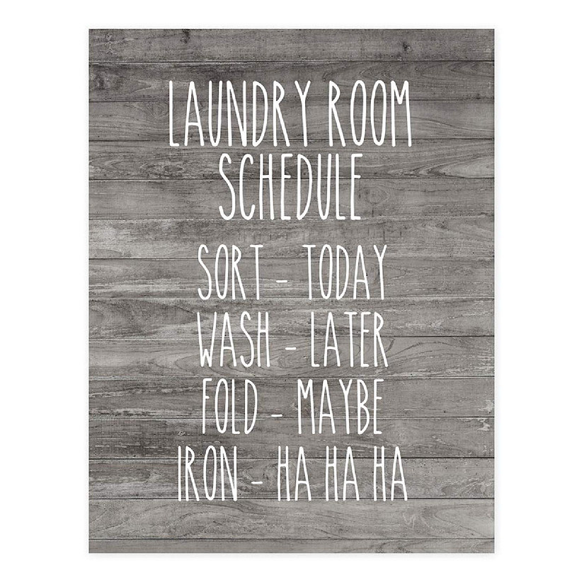 Laundry Schedule Sort Wash Fold 8.5x11in Image