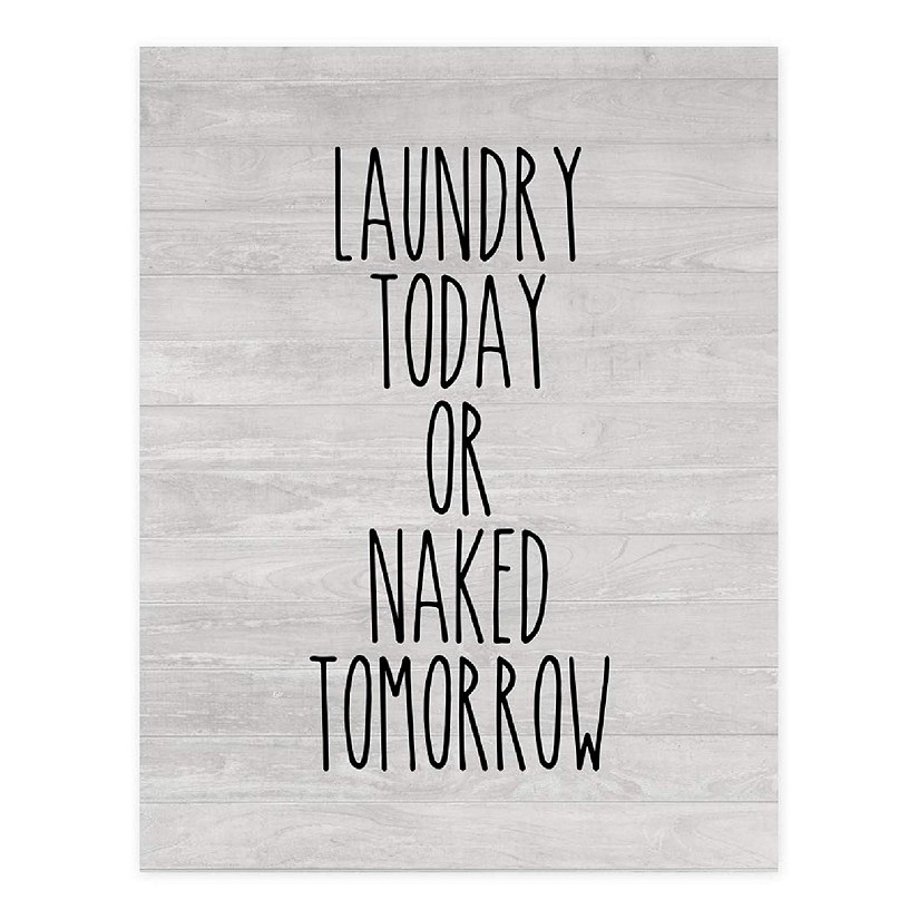 Laundry Today or Naked 8.5x11in 1-Pack Image