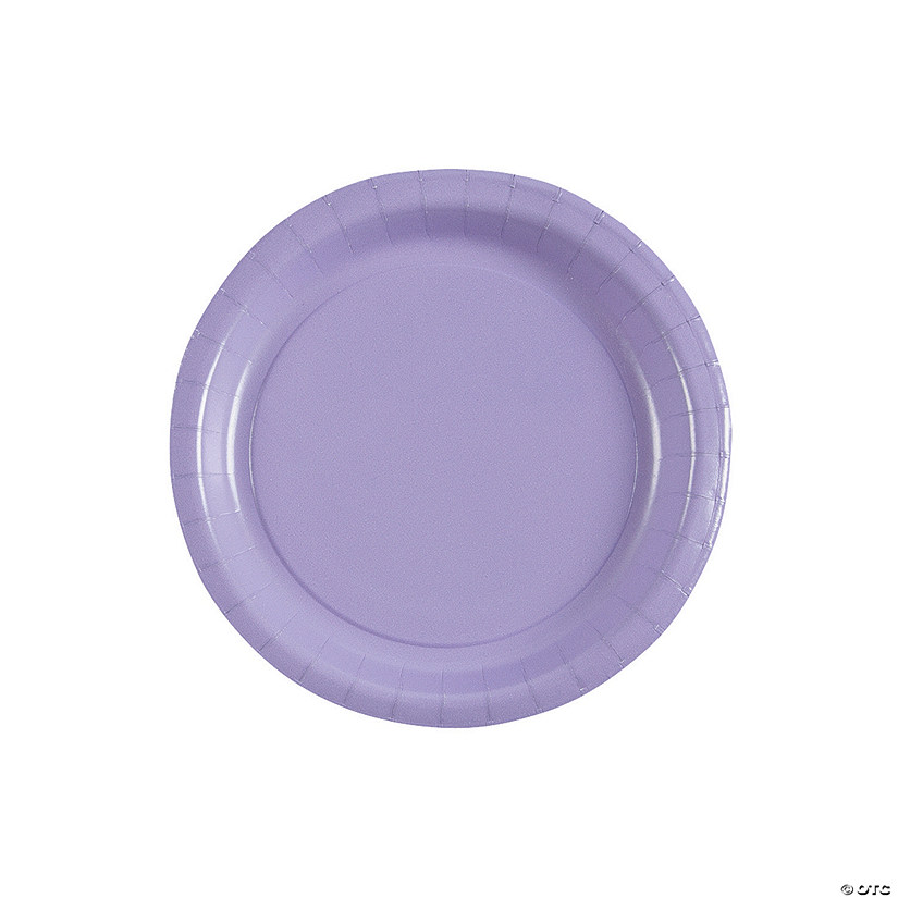 Lavender Paper Dessert Plates - 24 Ct. Image