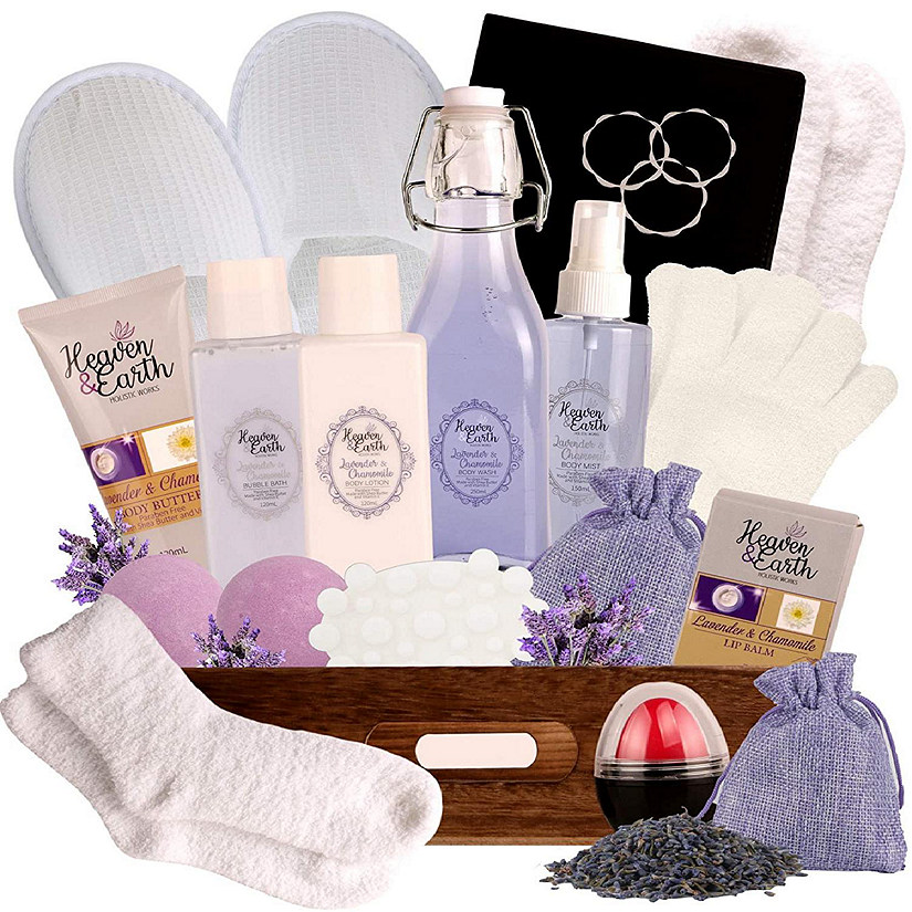 Lavender Passion Spa Gift Basket. with Notebook, Bath Bombs, Lotion and more! Image