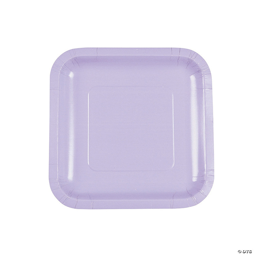 Lavender Square Paper Dessert Plates - 24 Ct. Image