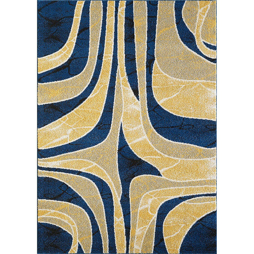L'baiet Modern Indoor Rectangular Carpet, Pad, Mat Chanel Multicolor Graphic 5' x 7' Rug Image