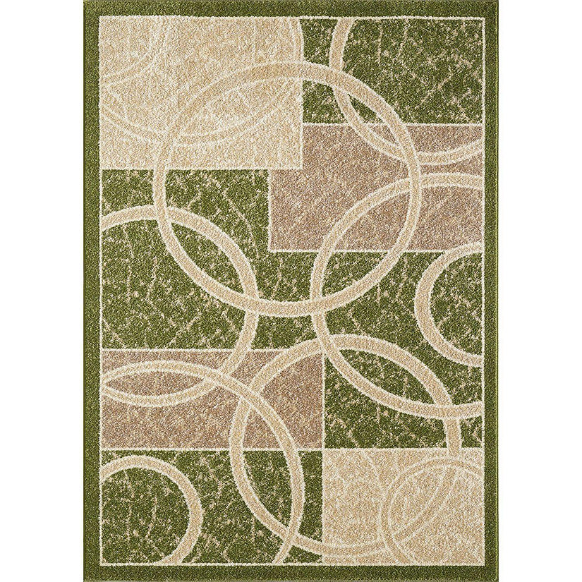 L'baiet Modern Indoor Rectangular Carpet, Pad, Mat Selena Multicolor Geometric 8' x 10' Rug Image