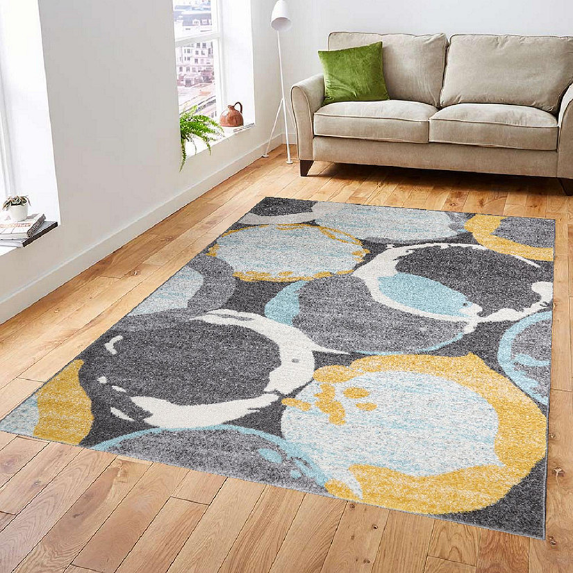 L Baiet Modern Indoor Rectangular, Area Rug Over Carpet Pad