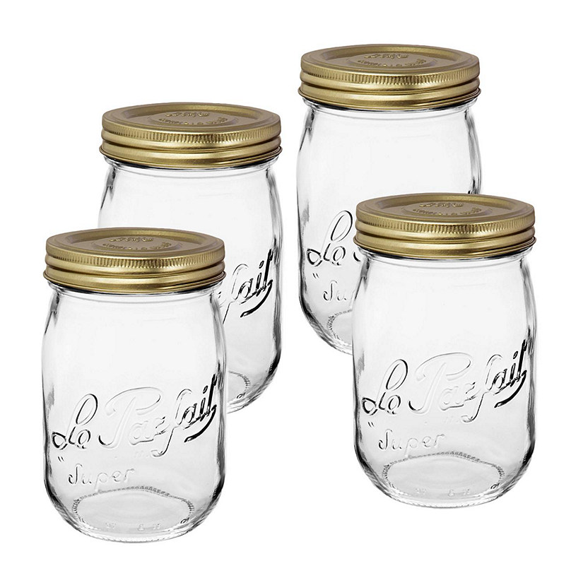 Le Parfait 32 oz Screw Top Jar GLD (4ct) Image