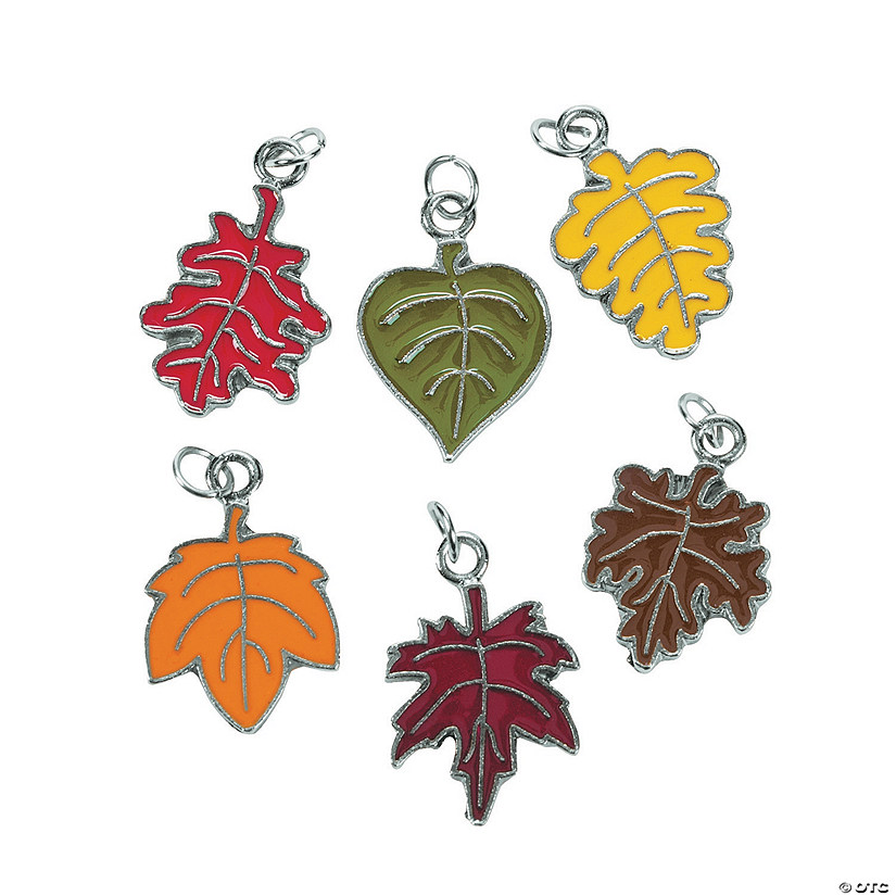 Leaf Enamel Charms - 36 Pc. Image