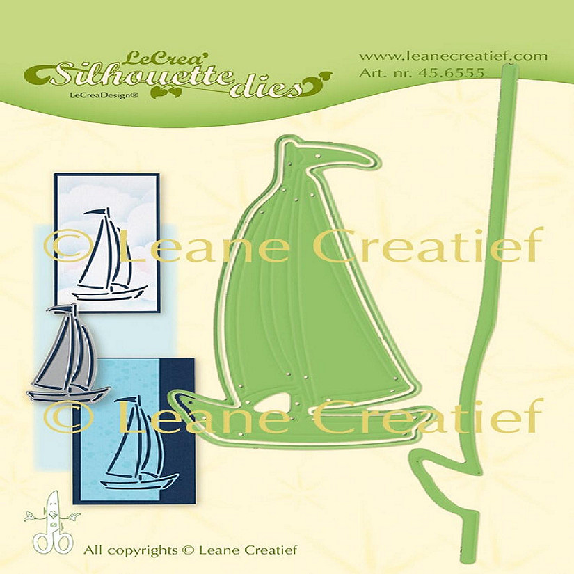 Leane Creatief Leabilitie Silhouette Sailboat Cut and Embossing Die Image
