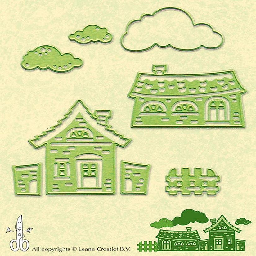 Leane Creatief Lea'bilities  Country House Scene cutting and embossing die Image