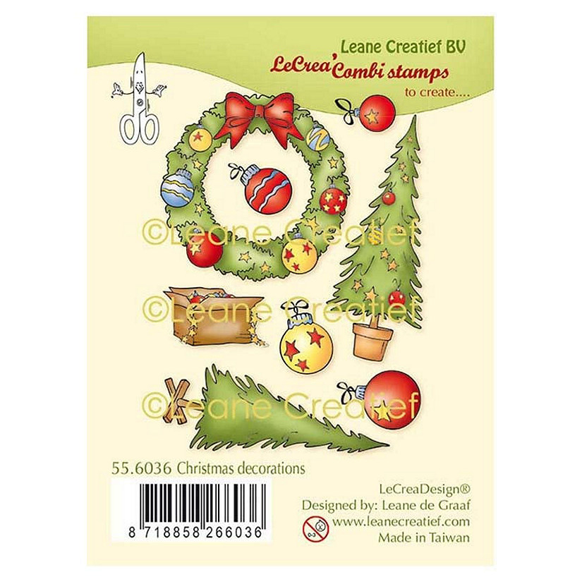 Leane Creatief Lecreadesign Combi Clear Stamp Christmas Decorations Image