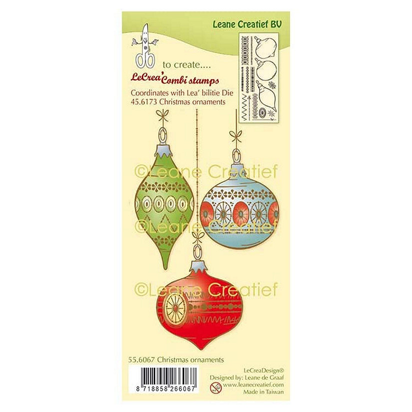 Leane Creatief Lecreadesign Combi Clear Stamp Christmas Ornaments Image