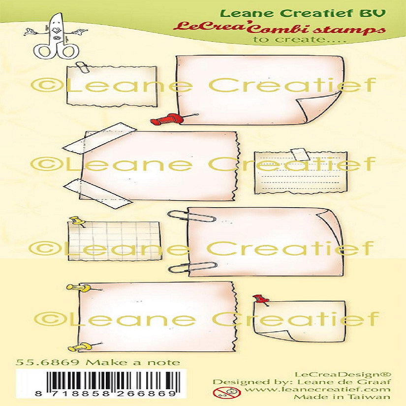 Leane Creatief Lecreadesign Combi Clear Stamp Make A Note Image