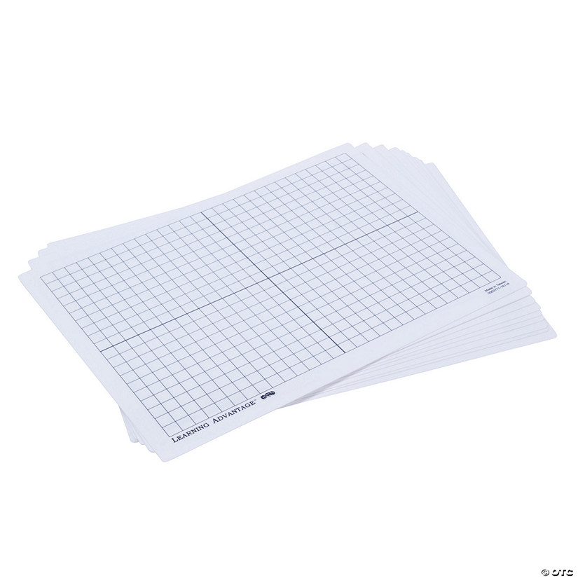 Learning Advantage X-Y Axis Dry Erase Grid Boards - Set of 10 Image