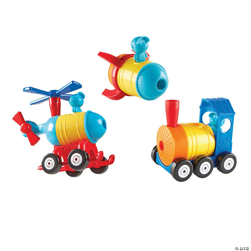 Learning Resources 1-2-3 Build It!&#8482; Rocket-Train-Helicopter Image