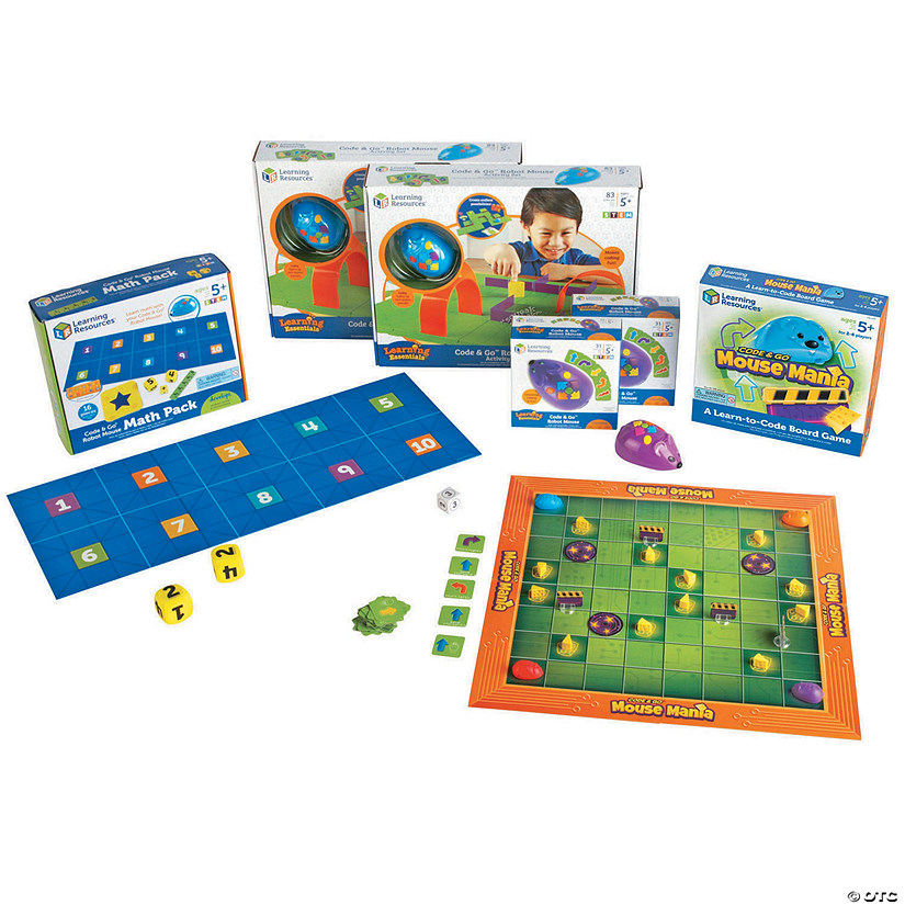 Learning Resources Code & Go&#8482; Robot Mouse Classroom Set Image