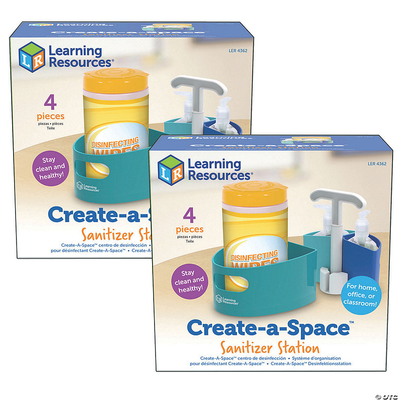 Learning Resources Create-A-Space&#8482; Sanitizer Station, Pack of 2 Image