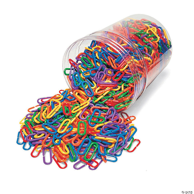 Learning Resources Link 'N' Learn&#174; Rainbow Links in a Bucket, 1000 pcs Image