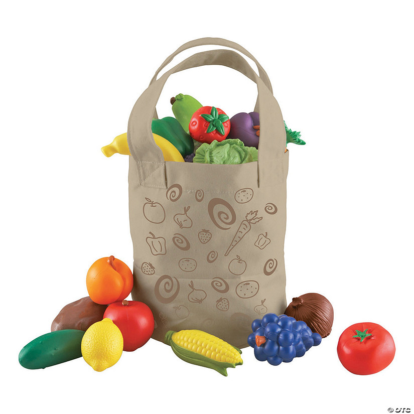 Learning Resources New Sprouts Fresh Picked Fruits and Veggies Tote Image