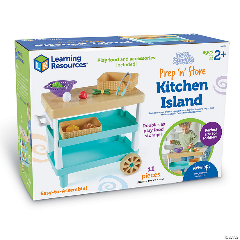 Learning Resources New Sprouts Prep 'n' Store Play Kitchen Island Image