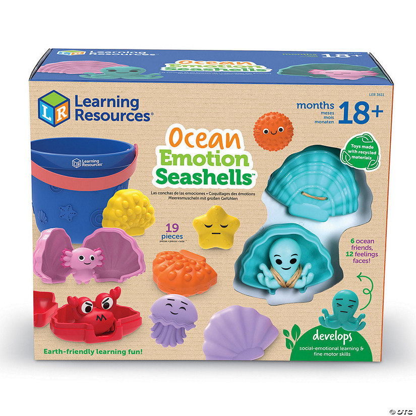 Learning Resources Ocean Emotion Seashells, 19 Pieces Image