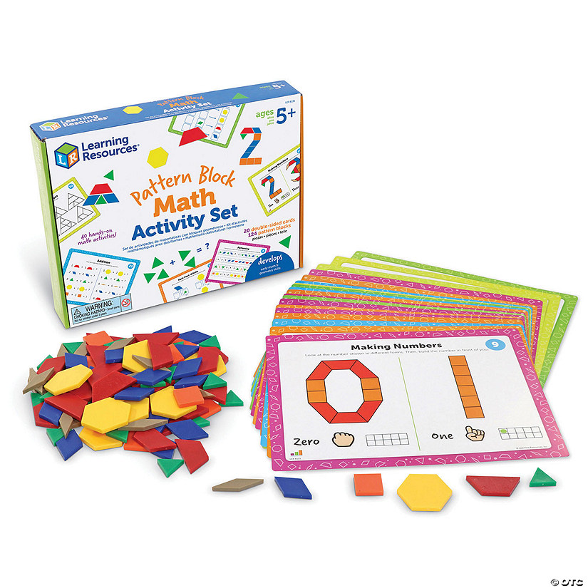 Learning Resources Pattern Block Math Activity Set Image