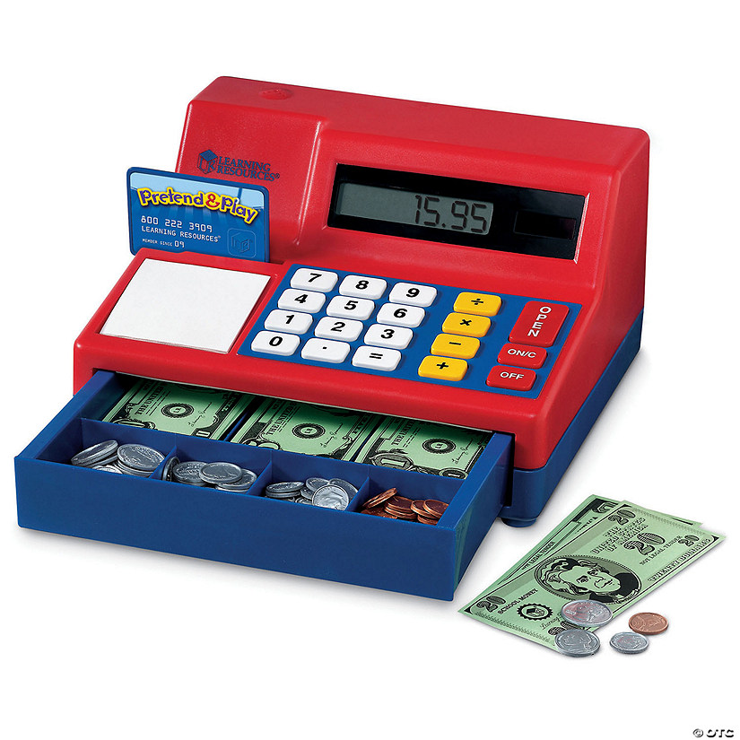 Learning Resources Pretend & Play Calculator Cash Register Image