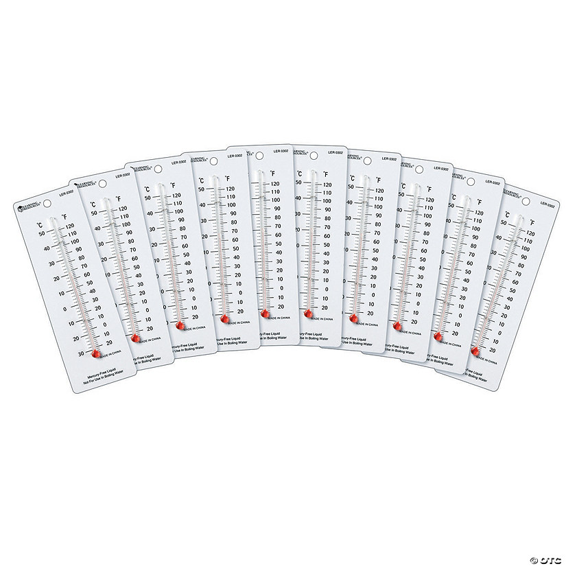 Learning Resources Student Thermometers 10/Pk 2 X 6 Image