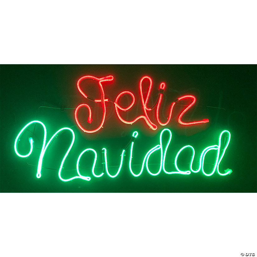 LED Lighted Feliz Navidad Sign Image