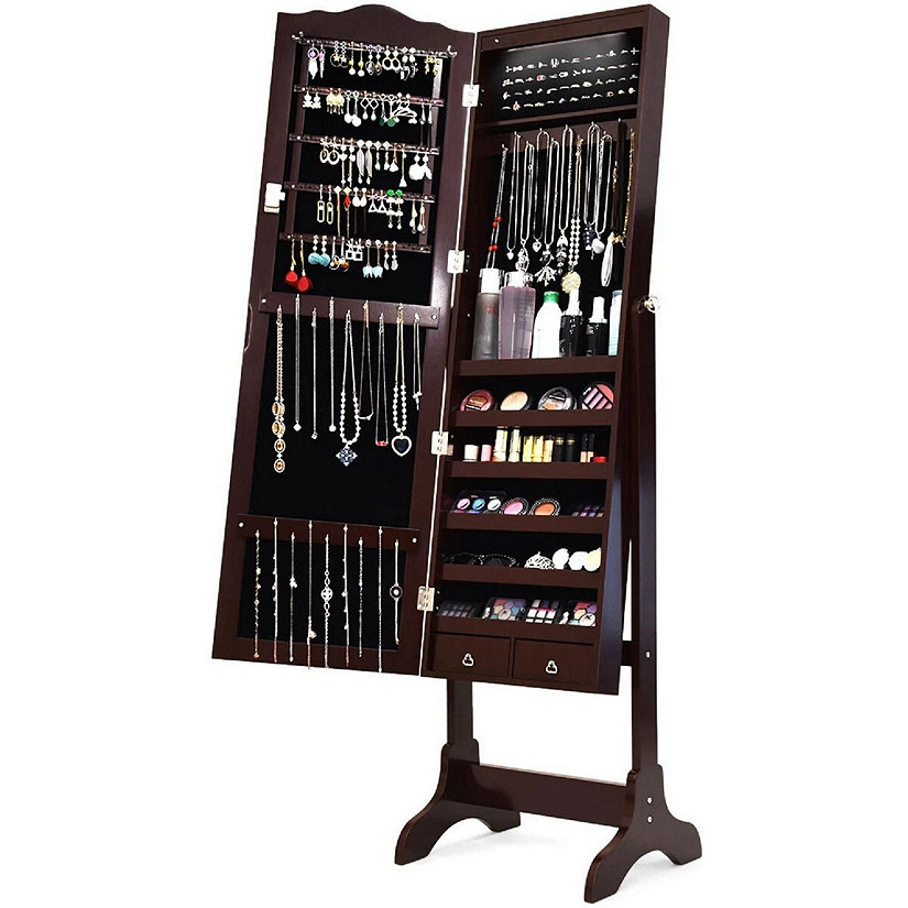 LED Mirrored Jewelry Cabinet Image