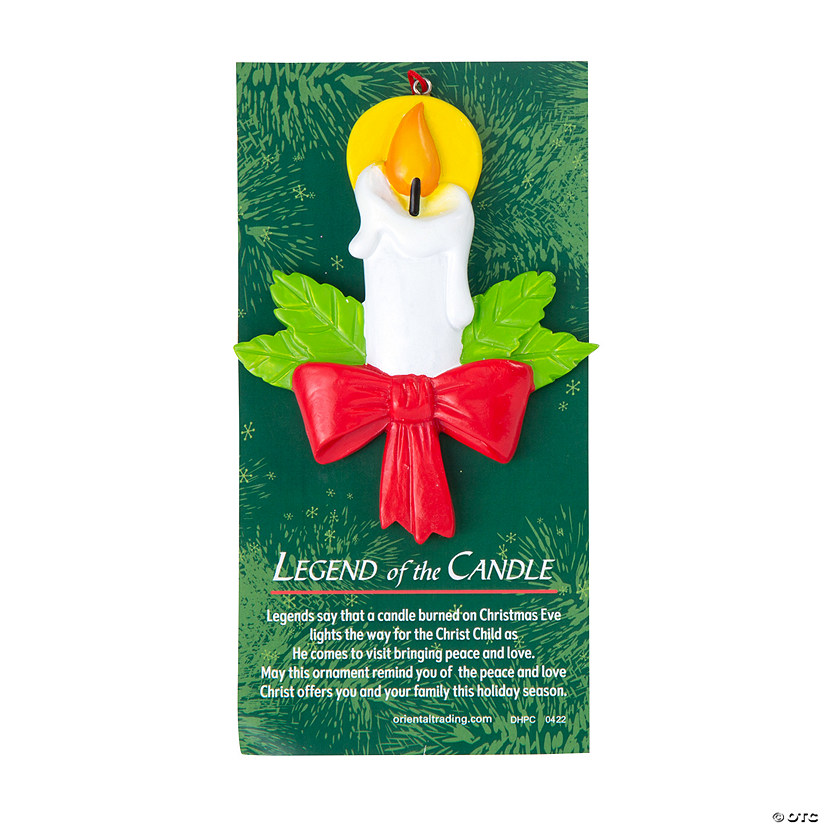 Legend of the Candle Resin Christmas Ornaments with Card - 12 Pc. Image