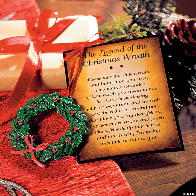 Legend of the Christmas Wreath Ornaments with Card - 12 Pc. Image