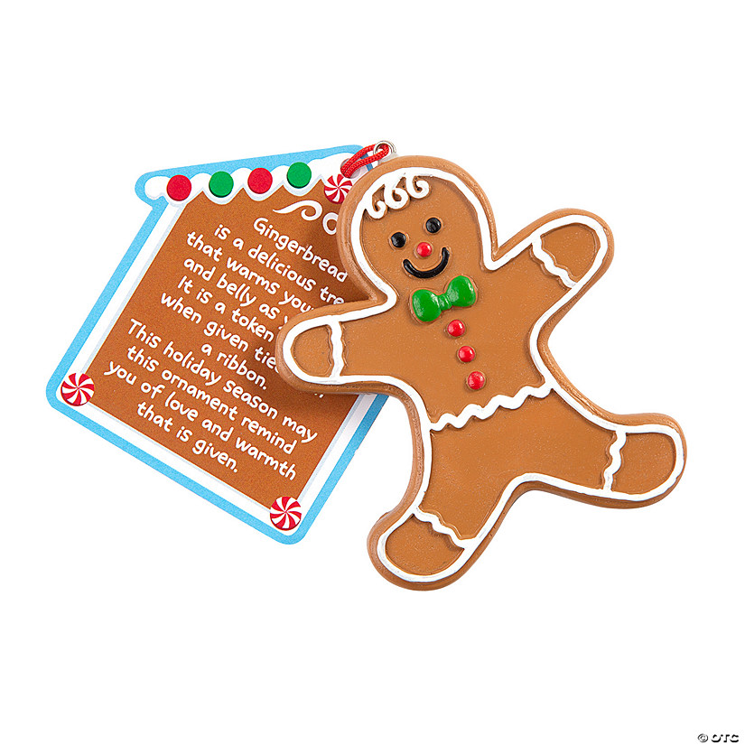 Legend of the Gingerbread Resin Ornaments with Card - 12 Pc. Image