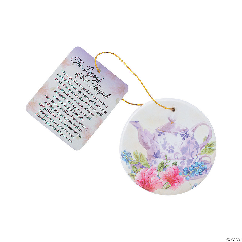 Legend of the Teapot Christmas Ornaments with Card - 12 Pc. Image