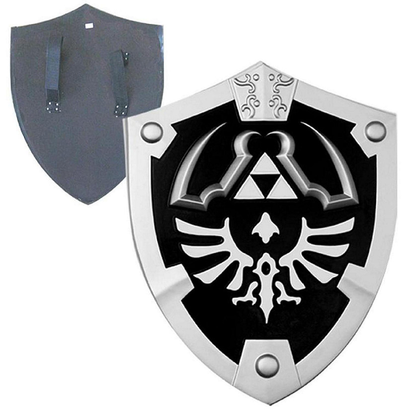 Black Dark Master Legend of Zelda Foam Shield w/ Strap Link Hylian LARP  Battle ready - Edge Import