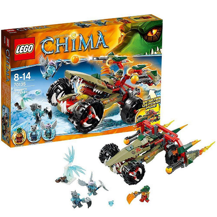 Lego Legends of Chima Craggers Fire Striker 70135 Stealthor Vornon Cragger  Building Toy