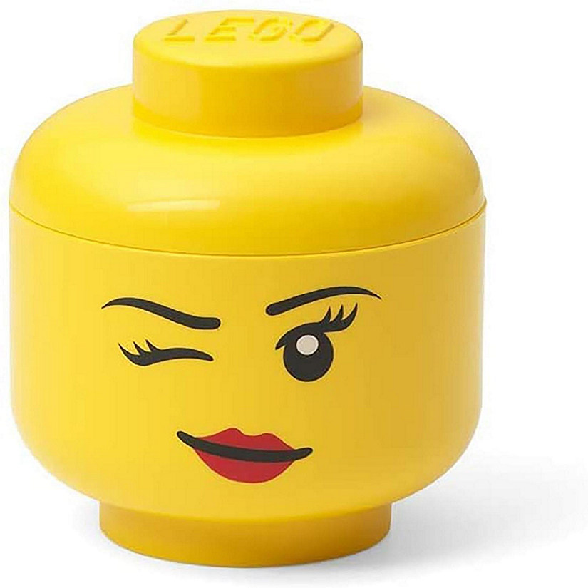 LEGO Mini 4 x 4.5 Inch Plastic Storage Head  Winking Image