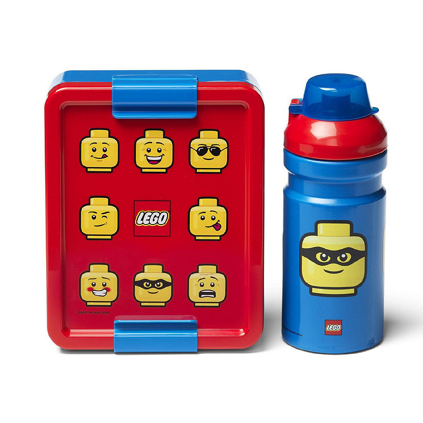 LEGO Minifigure Lunch Box Set  Classic Blue/ Red Image